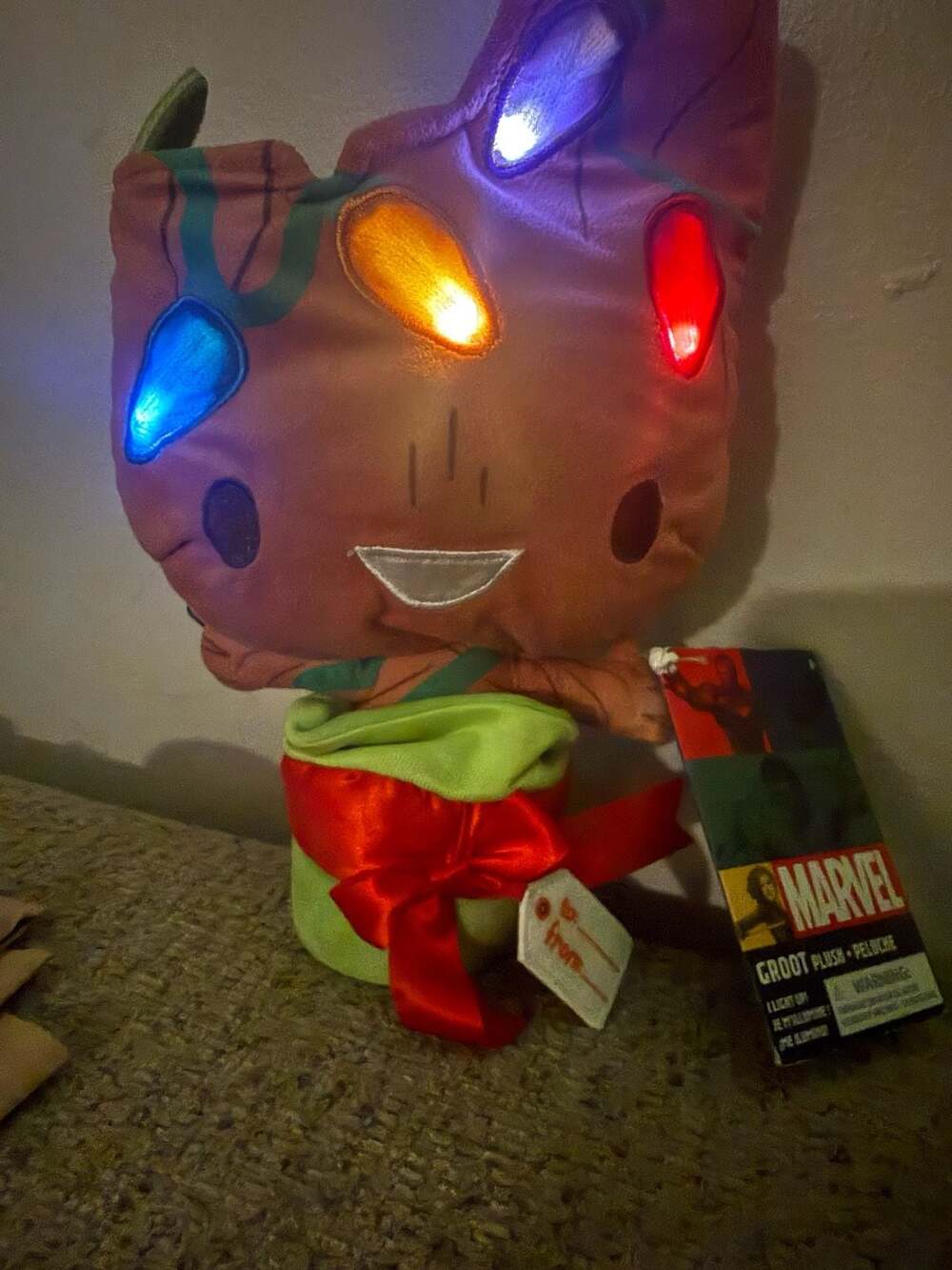 Disney Marvel Groot Christmas Light Up Plush Toy